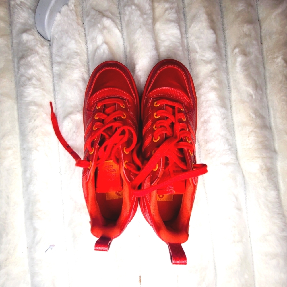 Adidas Forum Bold S.E.E.D. Women 7.5 Red Bright Orange GV7660 Shoe Trainer - Picture 2 of 7